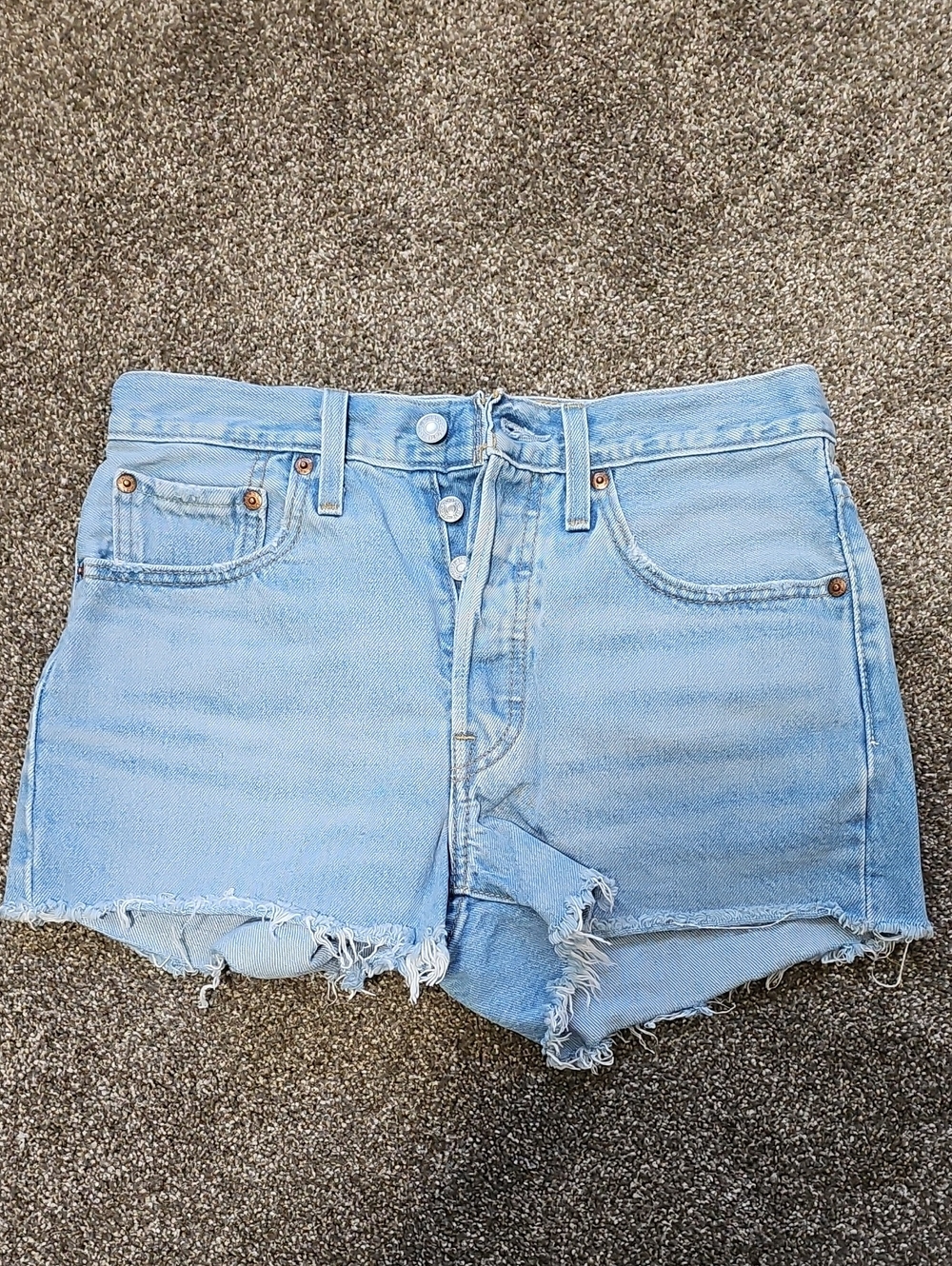 Levi 501 Light Blue Denim Shorts